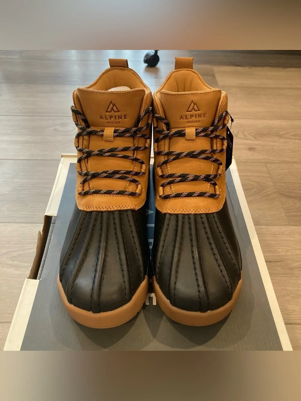 Men's Alpine Design Brown and Black Duck Boots with Ortholite Comfort